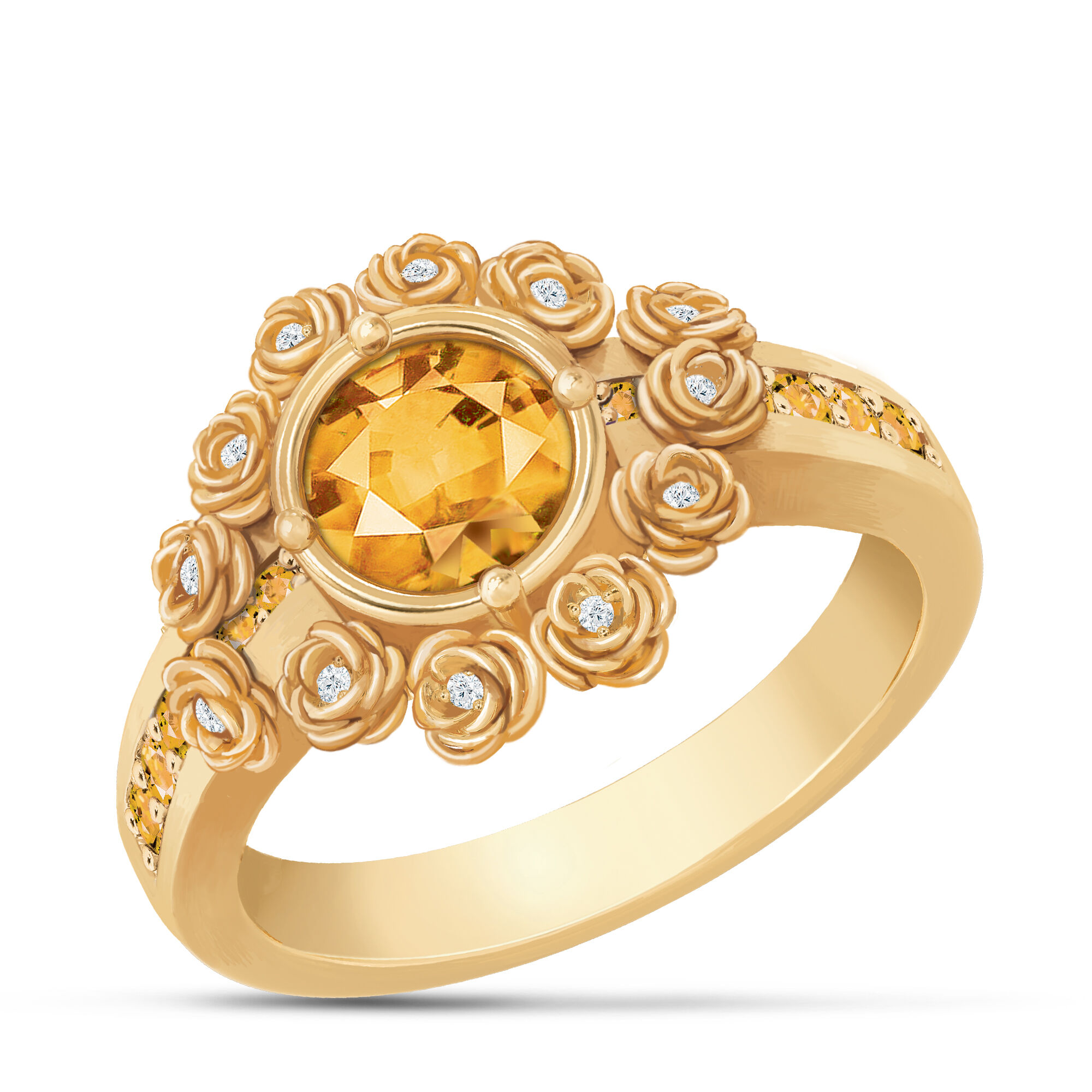 A Dozen Roses Birthstone Diamond Ring 6874 0018 k november