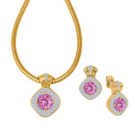 Birthstone Necklace Earring Set 10787 0016 j october