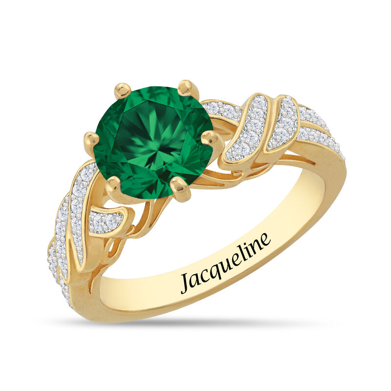 Personalized Beautiful Birthstone Ring 11065 0017 e may
