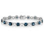 Genuine Blue Topaz & Diamond Links 15 Carat Bracelet 12290 0012 a main