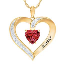 Personalized Birthstone Heart Pendant 5447 001 8 7