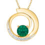 Genuine Birthstone & Diamond Swirl Pendant, Birthstone Galaxy Pendant 11165 0016 e may