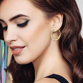 Personalized Double Hoop Earrings 6551 001 8 3