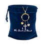 Personalized Diamond Cross Charm Necklace 10715 0013 g gift pouch