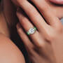 Personalized Birthstone & Diamonisse Halo Ring, Personalized Birthstone Diamonisse Halo Ring 11317 0013 m model