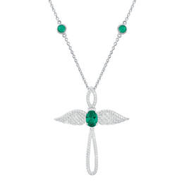 Touched by an Angel Birthstone Necklace 6842 0017 e may