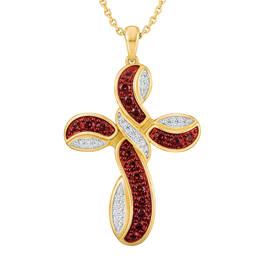 Heavens Blessing Diamond Birthstone Cross Pendant 6985 0014 g july