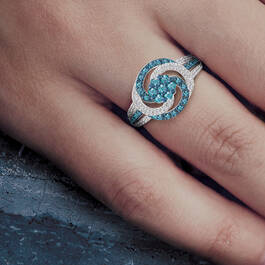 Simply Stunning Blue White Diamond Ring 6533 0011 m model