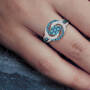 Simply Stunning Blue White Diamond Ring 6533 0011 m model