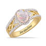 Personalized Birthstone & Diamond Harmony Ring, Birthstone & Diamond Harmony Ring 12354 0015 j october