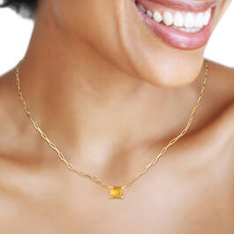 Pretty Petite Citrine Necklace 11599 0046 m model