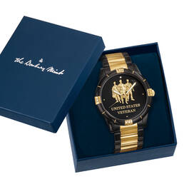 Veterans Tribute Black Steel Diamond Watch 10750 0027 g giftbox