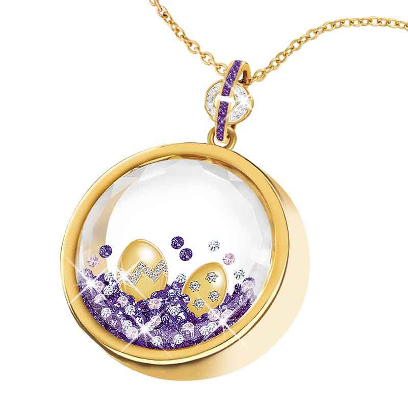 Swarovski floating crystal pendant necklace top