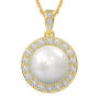 My Granddaughter I Love You Pearl and Diamonisse Pendant 10879 0015 b front