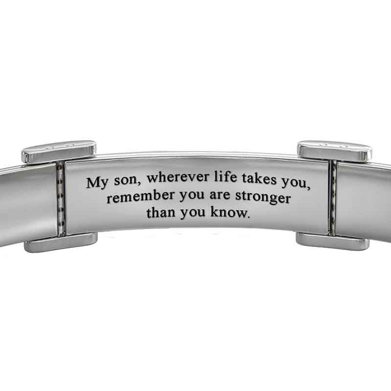 Titanium Strength Personalized Son Bracelet