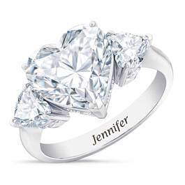 Birthstone Triple Heart Ring 1516 001 3 4