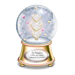 My Daughter I Love You Musical Sparkle Globe 10627 0010 a main