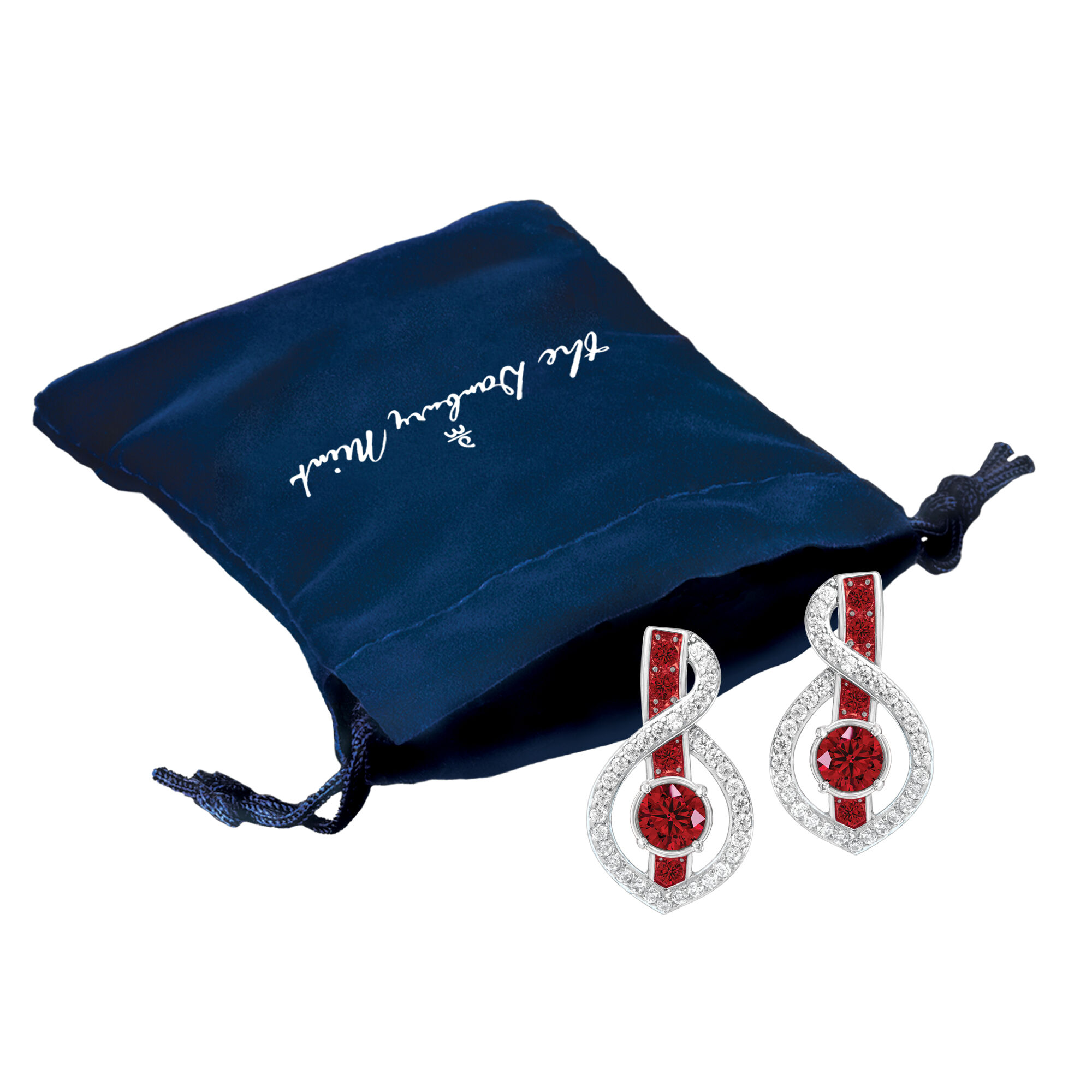 Birthstone Wave Earrings 2202 0069 n gift pouch