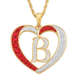 Personalized Diamond Initial Heart Pendant with FREE Poem Card 2300 0060 b initial