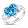 Birthstone Triple Heart Ring 1516 001 3 12