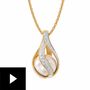 Love's Embrace Pearl & Diamond Pendant, , video-thumb