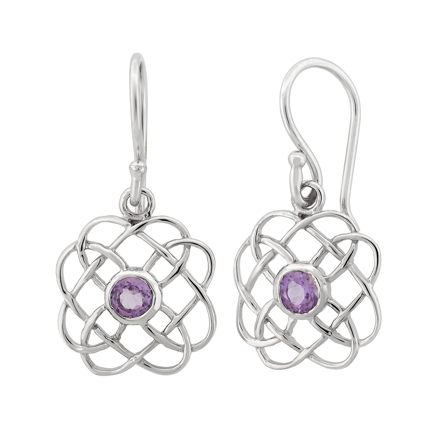 Amethyst Crisscross Pendant Earring Set 11142 0394 b alt