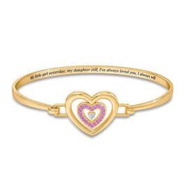 Daughter Birthstone and Diamond Bangle 1821 0021 j 10 October