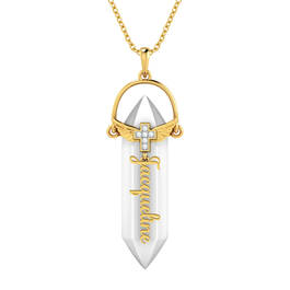 Personalized Healing Crystal Diamond Quartz Pendant 10447 0018 a main