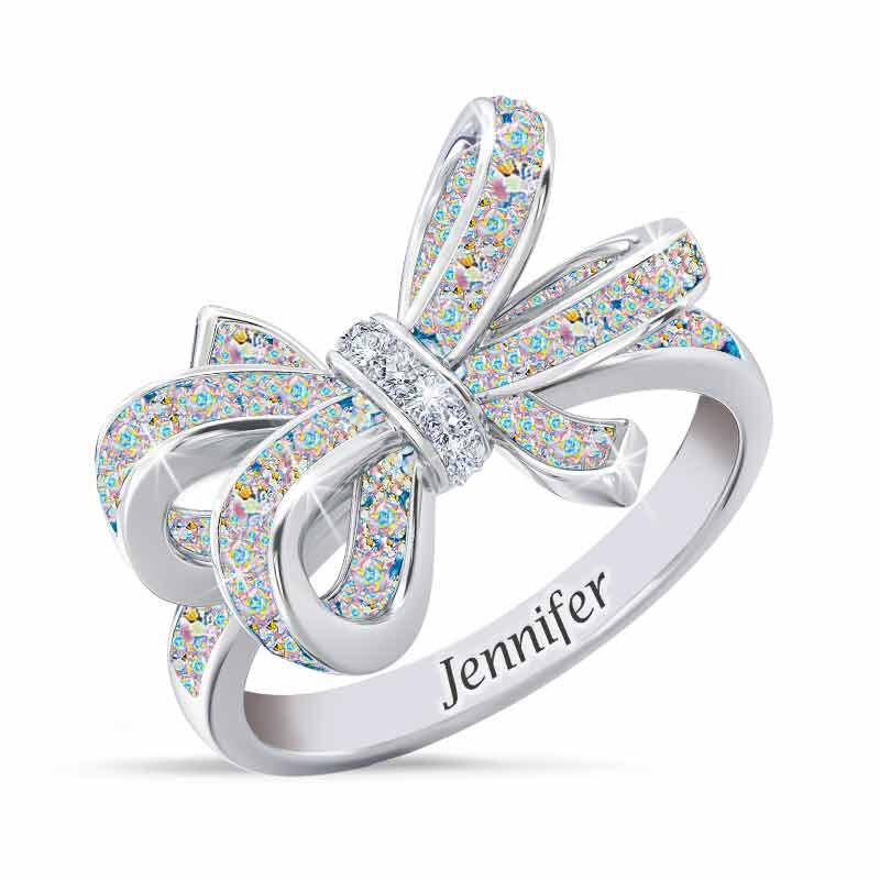 Birthstone  Diamond Bow Ring 1876 001 7 10