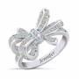 Birthstone  Diamond Bow Ring 1876 001 7 10
