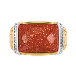 Tranquility Mens Goldstone Ring 10311 0011 b front