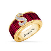 Personalized Birthstone Diamond Initial Ring 11033 0016 a main
