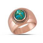 Restoration Mens Turquoise Copper Ring 10824 0011 a main