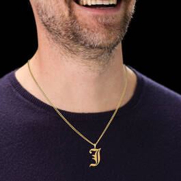Personalized Edge Initial Pendant 11870 0012 m model