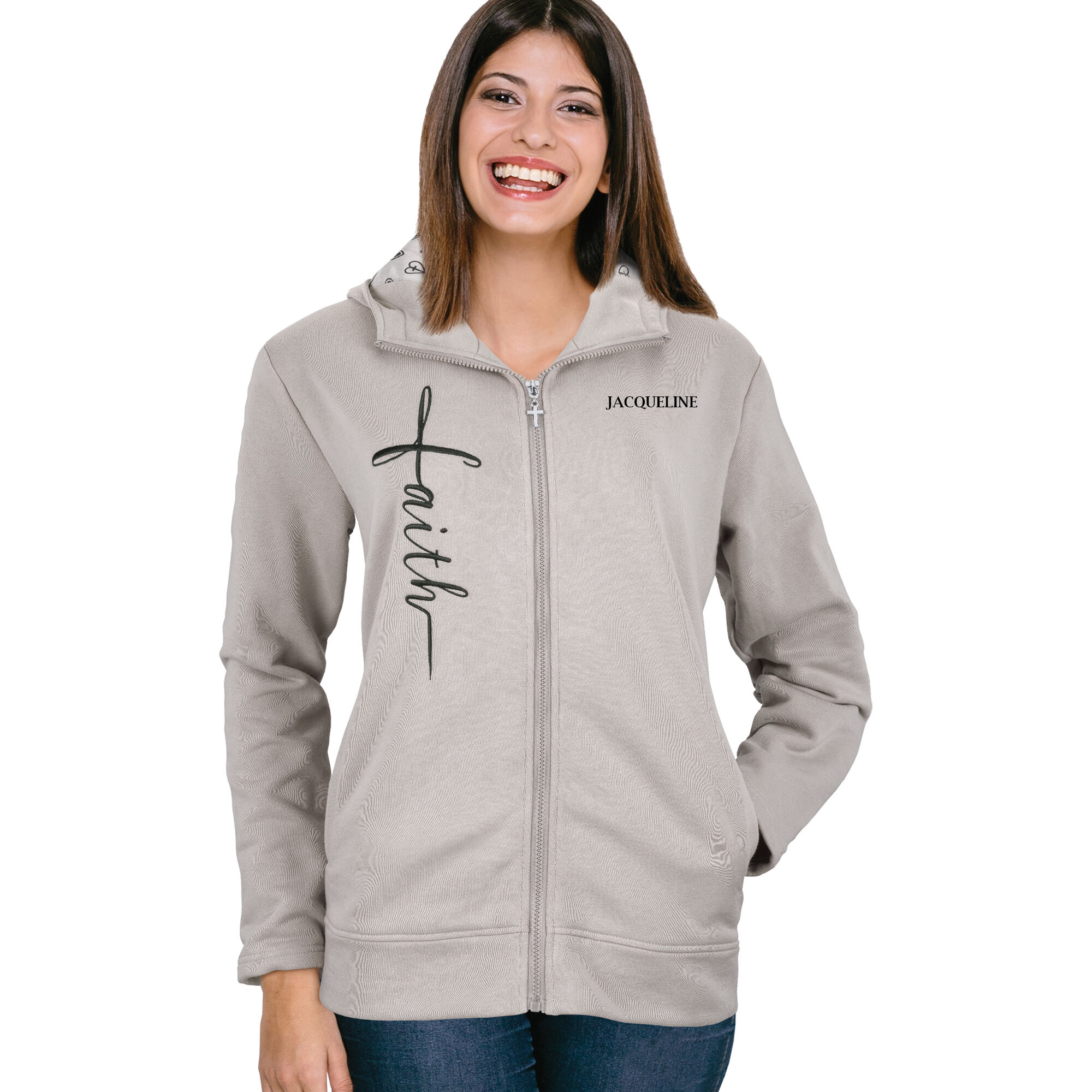 Faith Personalized Zip Up Hoodie