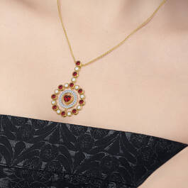 Love Embrace Birthstone Diamond Necklace 6928 0014 n model