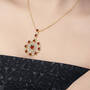 Love Embrace Birthstone Diamond Necklace 6928 0014 n model