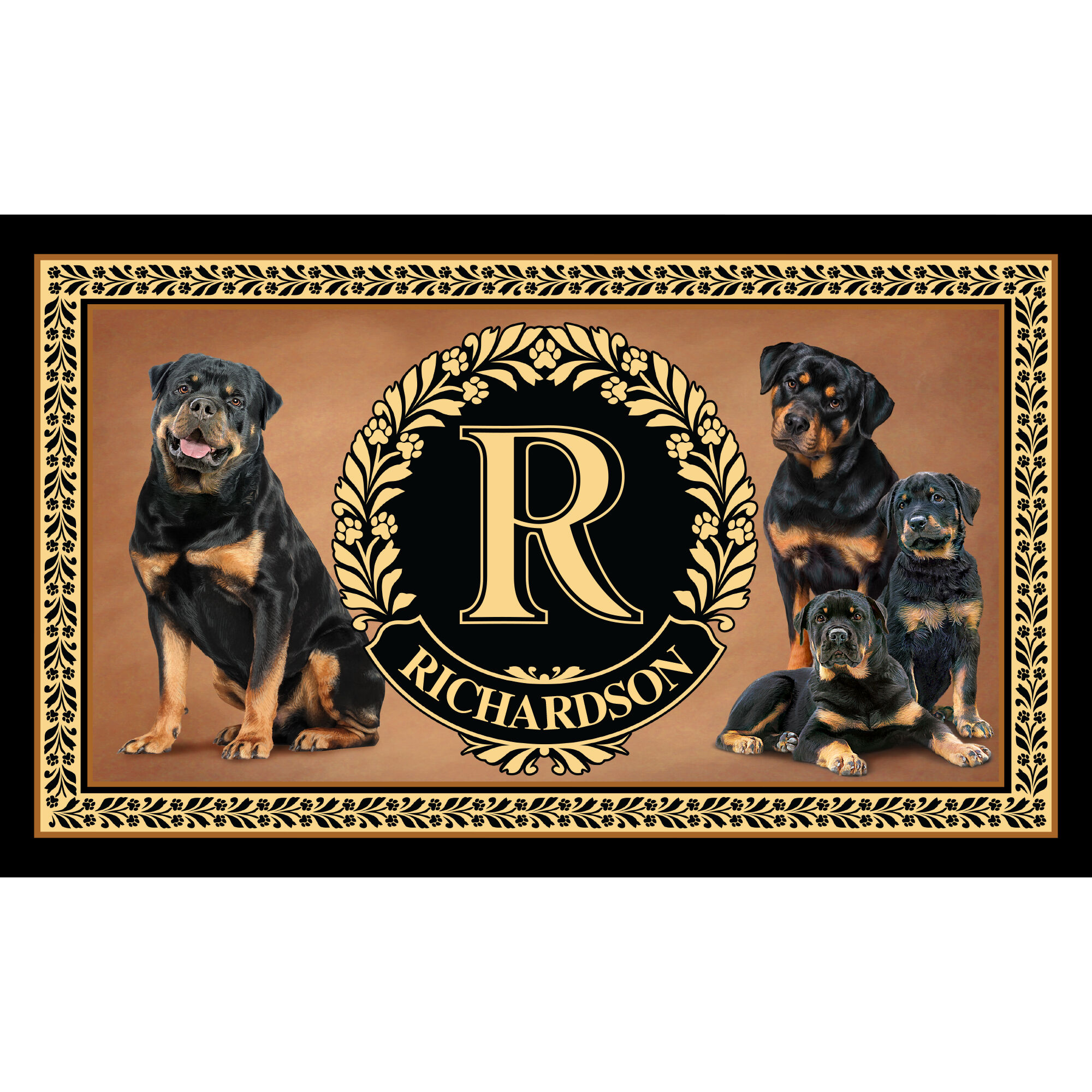 The Dog Accent Rug 6859 0033 a Rottweiler