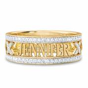 Personalized Diamond Kiss Ring 1918 008 2 1