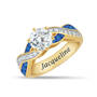 Birthstone Swirl Deluxe Comfort Ring 12031 0016 i september