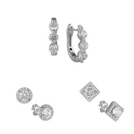 The Perfect Trio Sterling Silver Earring Set 12349 0013 a main