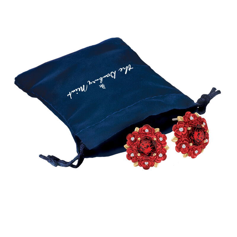 A Dozen Roses Diamond Earrings 6242 0021 m gift pouch