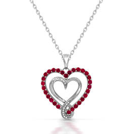 Sterling Silver Double Heart Pendant 11142 1442 a main