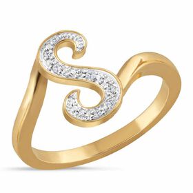 Personalized Diamond Initial Ring