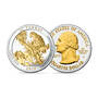Platinum and Gold Highlighted Land of the Free Quarters 11129 0011 a PR