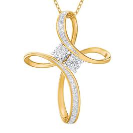 Always Beside You Diamond  Topaz Cross 1279 001 0 1