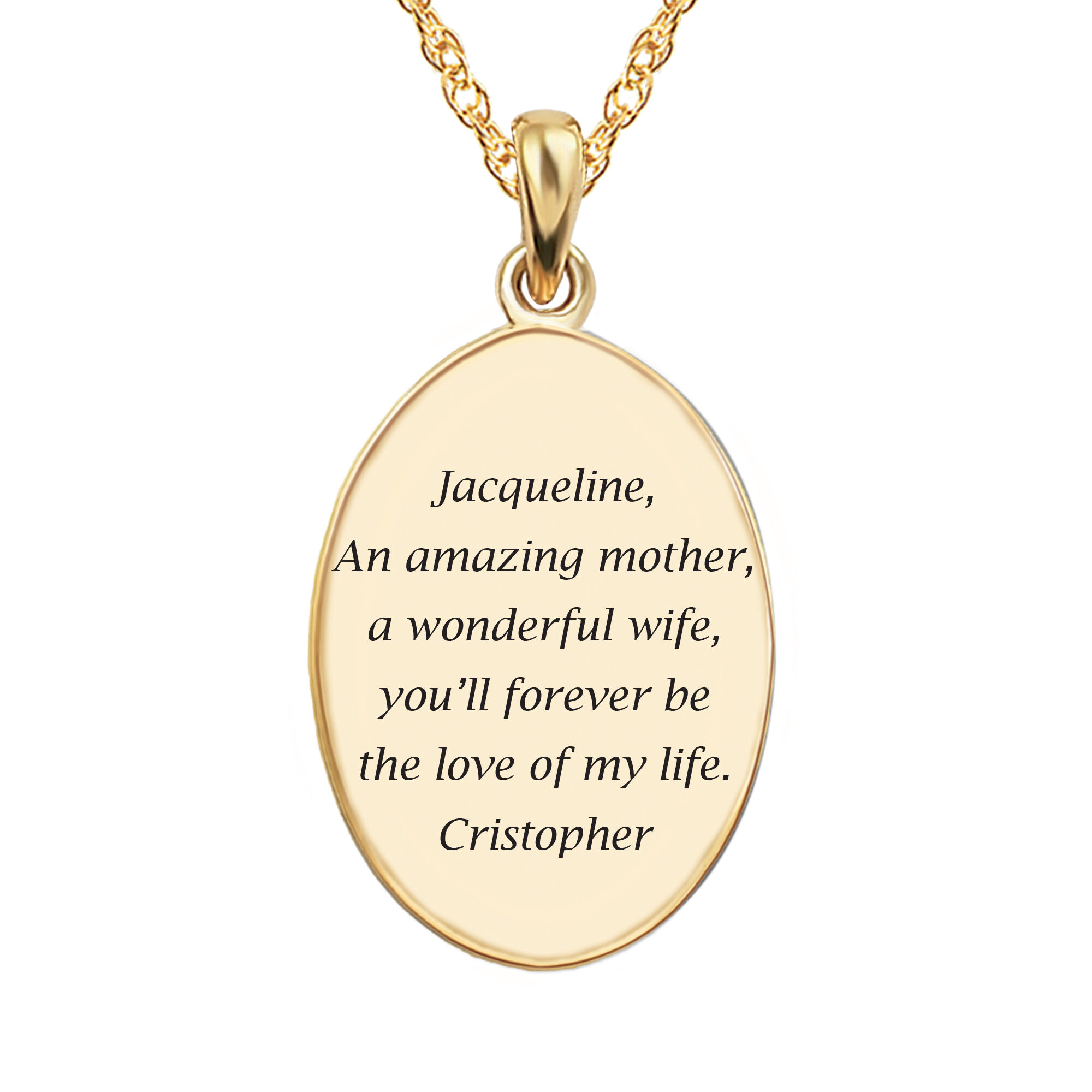 I Love You Personalized Diamond Pendant with FREE Matching Earrings 5238 0268 b back