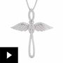 Touched by an Angel Cross Pendant, , video-thumb