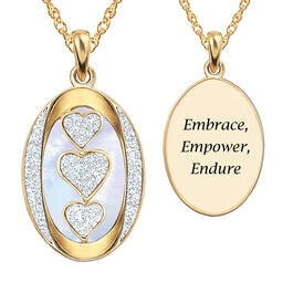 Embrace Empower Endure Diamond Pendant 11785 0198 a main