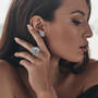 Personalized Love Blossom Ring with FREE Matching Earrings 12226 0029 l model